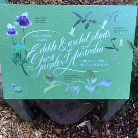 Edible and useful plants for the bush food garden metal sign