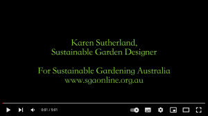 Sustainable Gardening Australia Karen Sutherland Video 